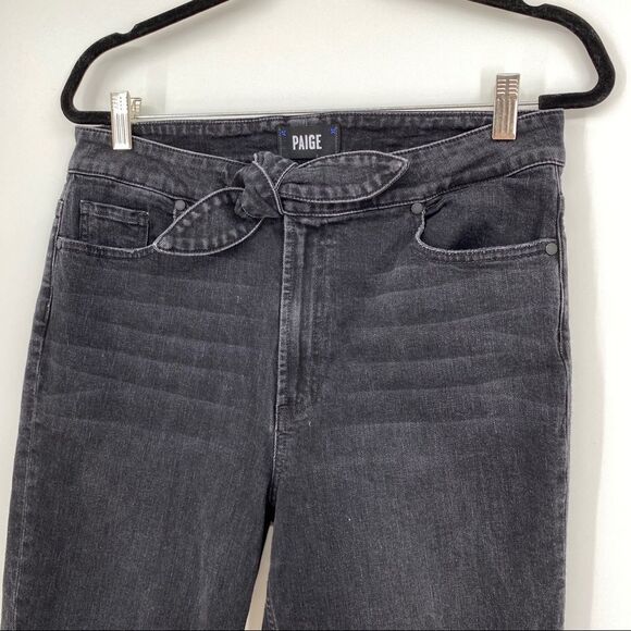 Paige Margot Straight Tie Waist Raw Hem Jeans 31 - Picture 2 of 11
